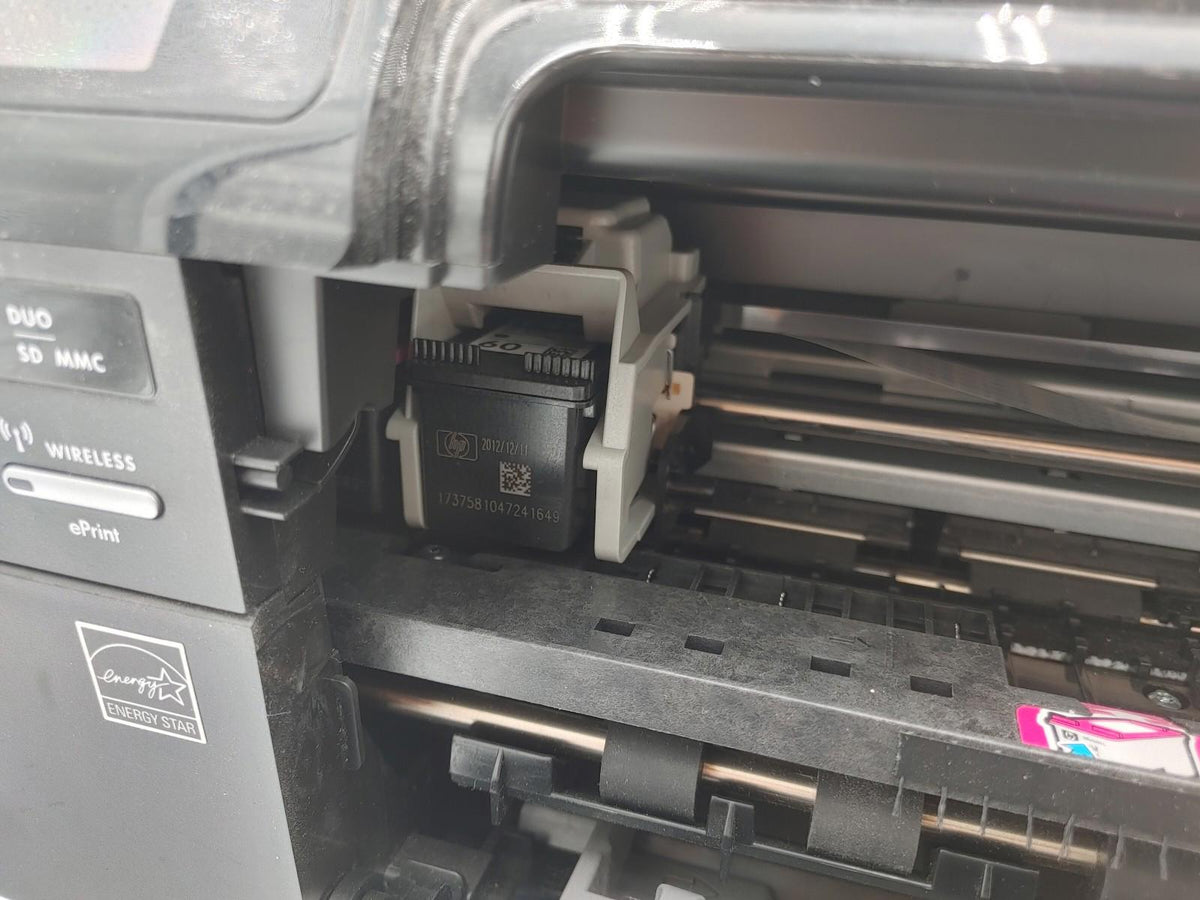 Imprimante tout-en-un HP Photosmart D110 noire en bon état, non testée