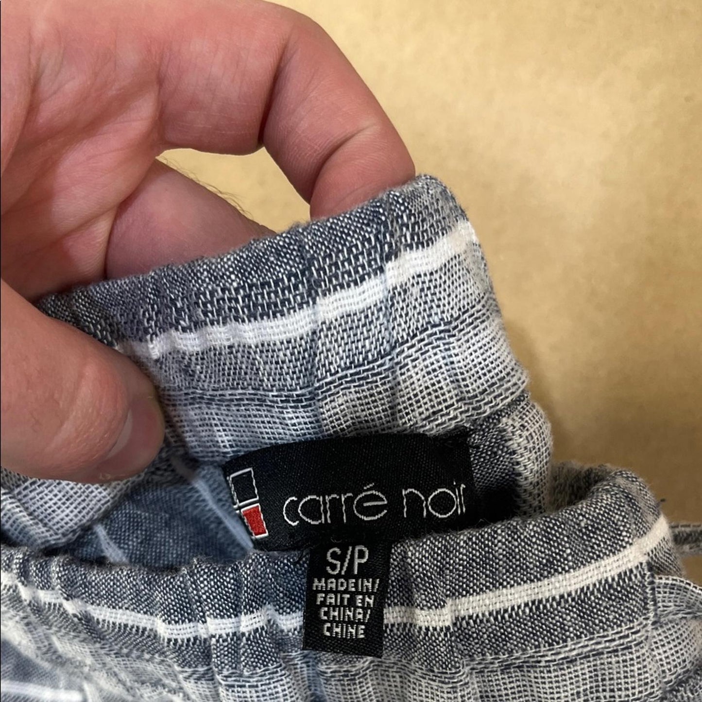 Carré Noir Women’s Grey Linen Pants (Size S)