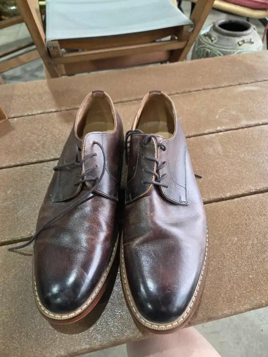 Pegabo Dark Brown Leather Dress Shoes - US11