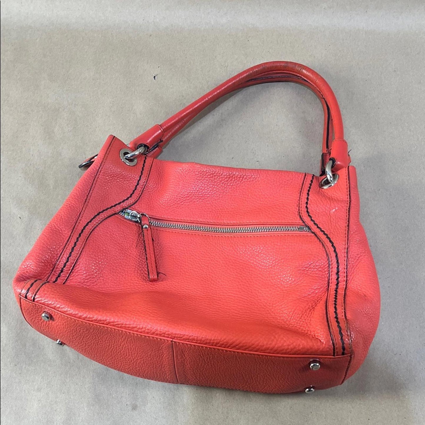 Danier Coral Pink Leather Handbag