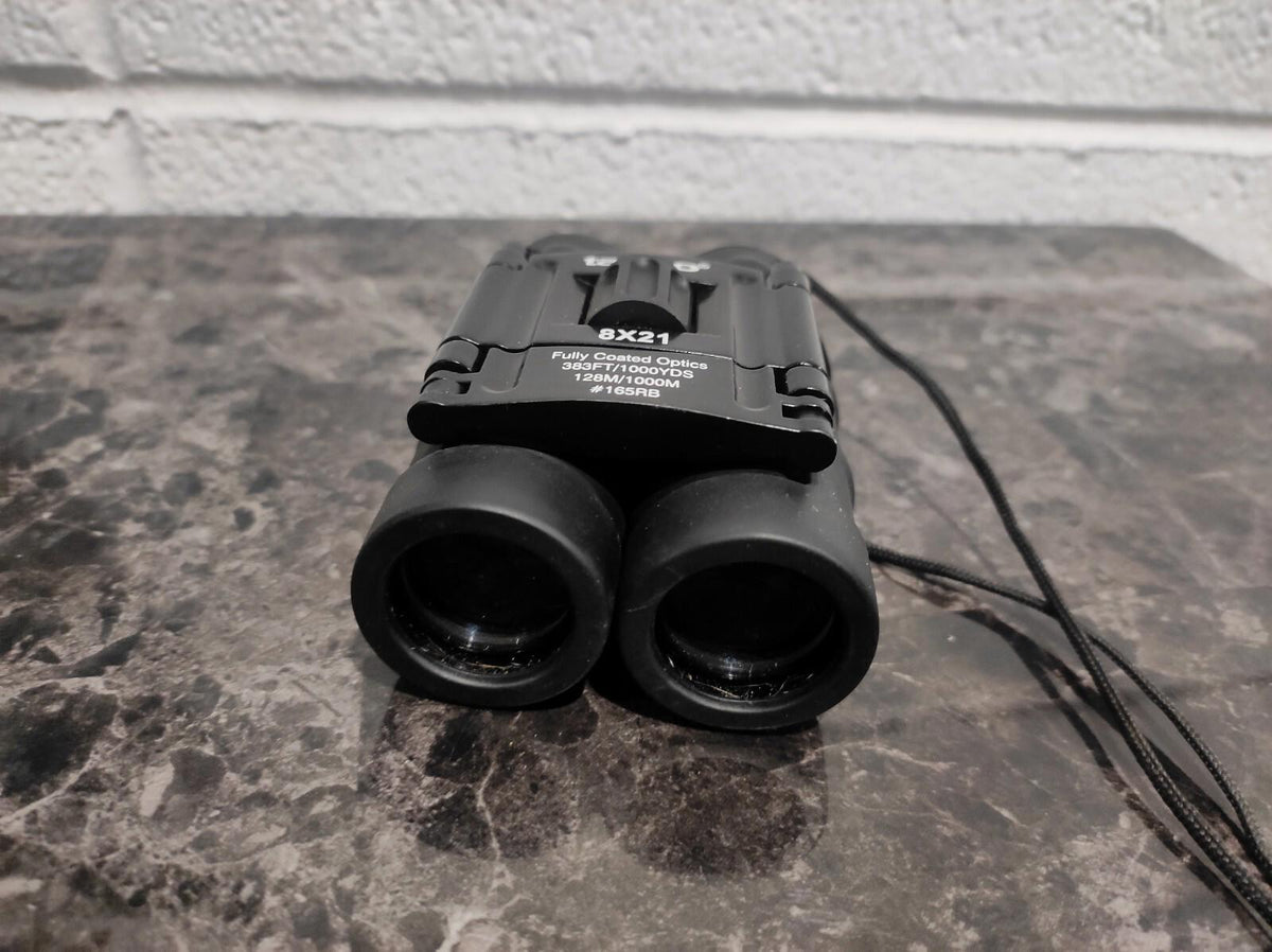 Vintage TASCO # 165RB 8 X 21 Black Binoculars  With Case