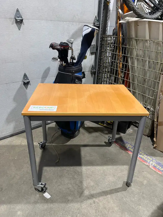 Wood Table with wheels