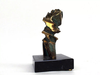 Celine G. Lapointe - Abstract Completed Drill Bore, Bronze Statue, Vintage Art