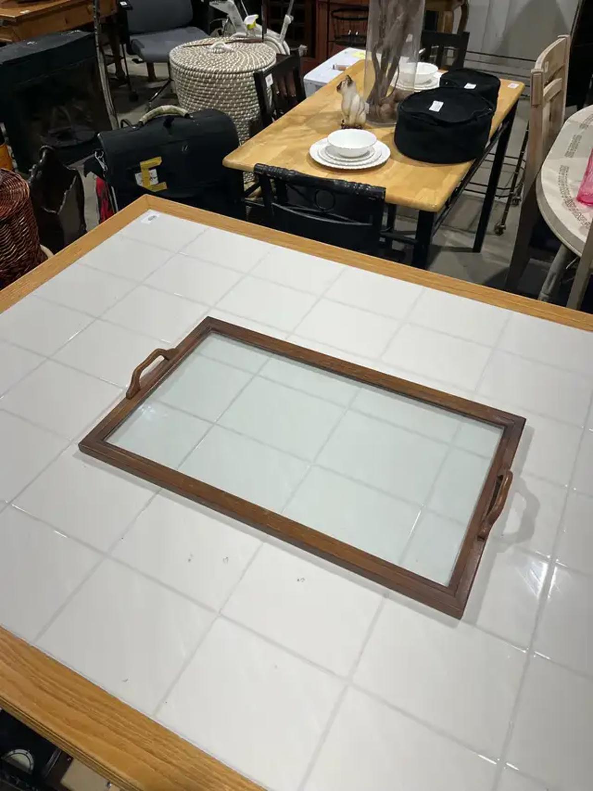 Large Glass Table Tray