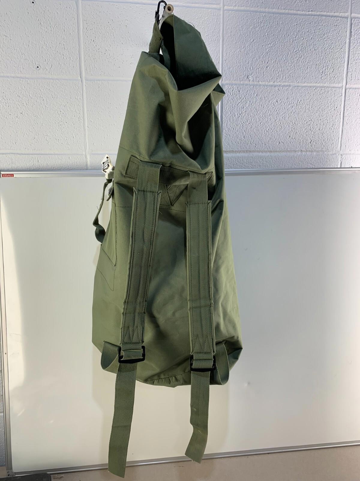 Large Canvas Duffle Bag US Military Issue Backpack w/Straps Handle