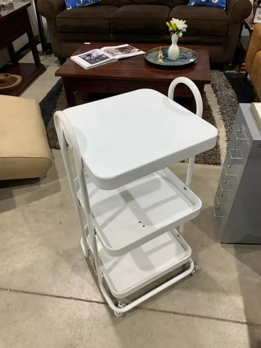 White IKEA Raskog 3 Tier Cart