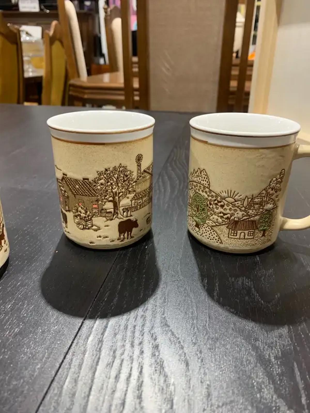 Ceramic Scene Mug - Set of 6