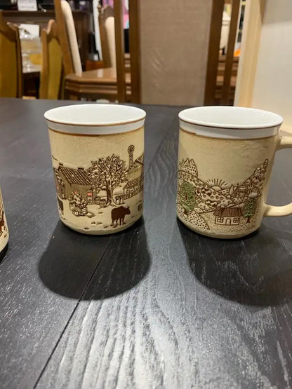 Ceramic Scene Mug - Set of 6