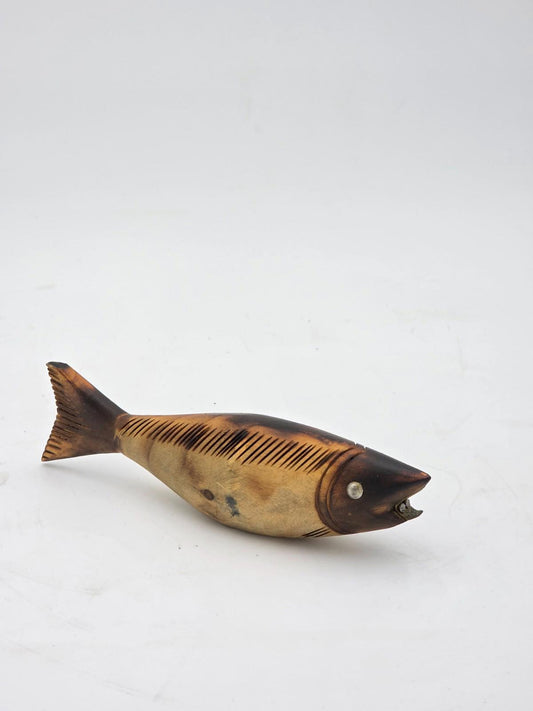 Vintage Fish Bottle Opener Hand Carved Wooden Sculpture