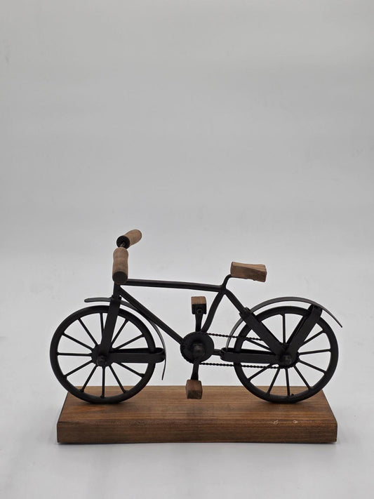 Vintage Metal Bicycle Desk Decor | Mini Bicycle Sculpture | Retro Office Decor