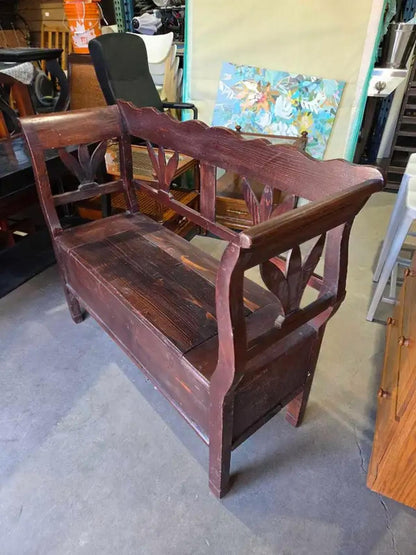 Unique Wooden Storage Bench
