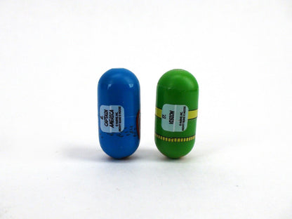 Marvel Mighty Beanz - No.2 Captain America & No.17 Vision