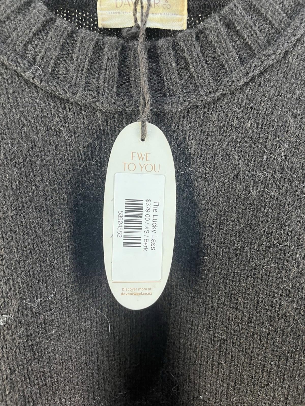 NWT Davaar  & CO “The Lucky Lass” Women’s Sweater (Brown, Size XS)