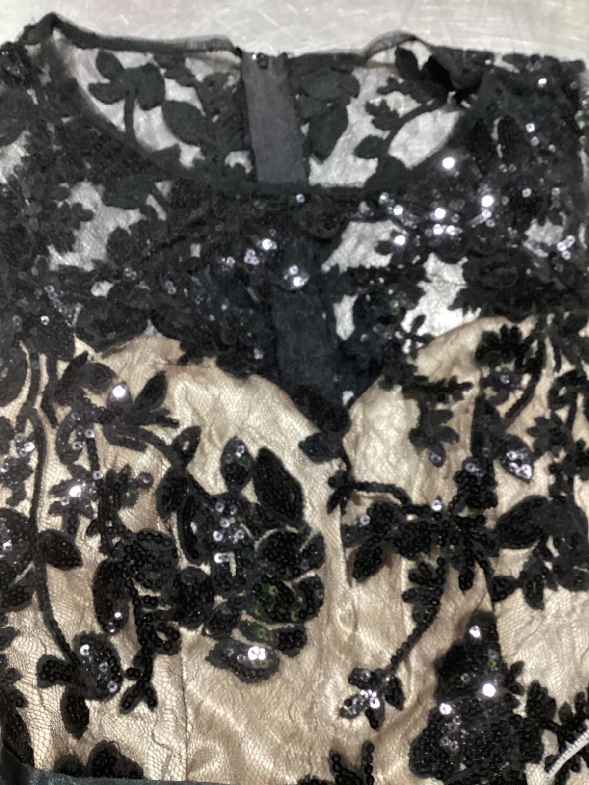 Black Lace & Tulle Fit-and-Flare Party Dress