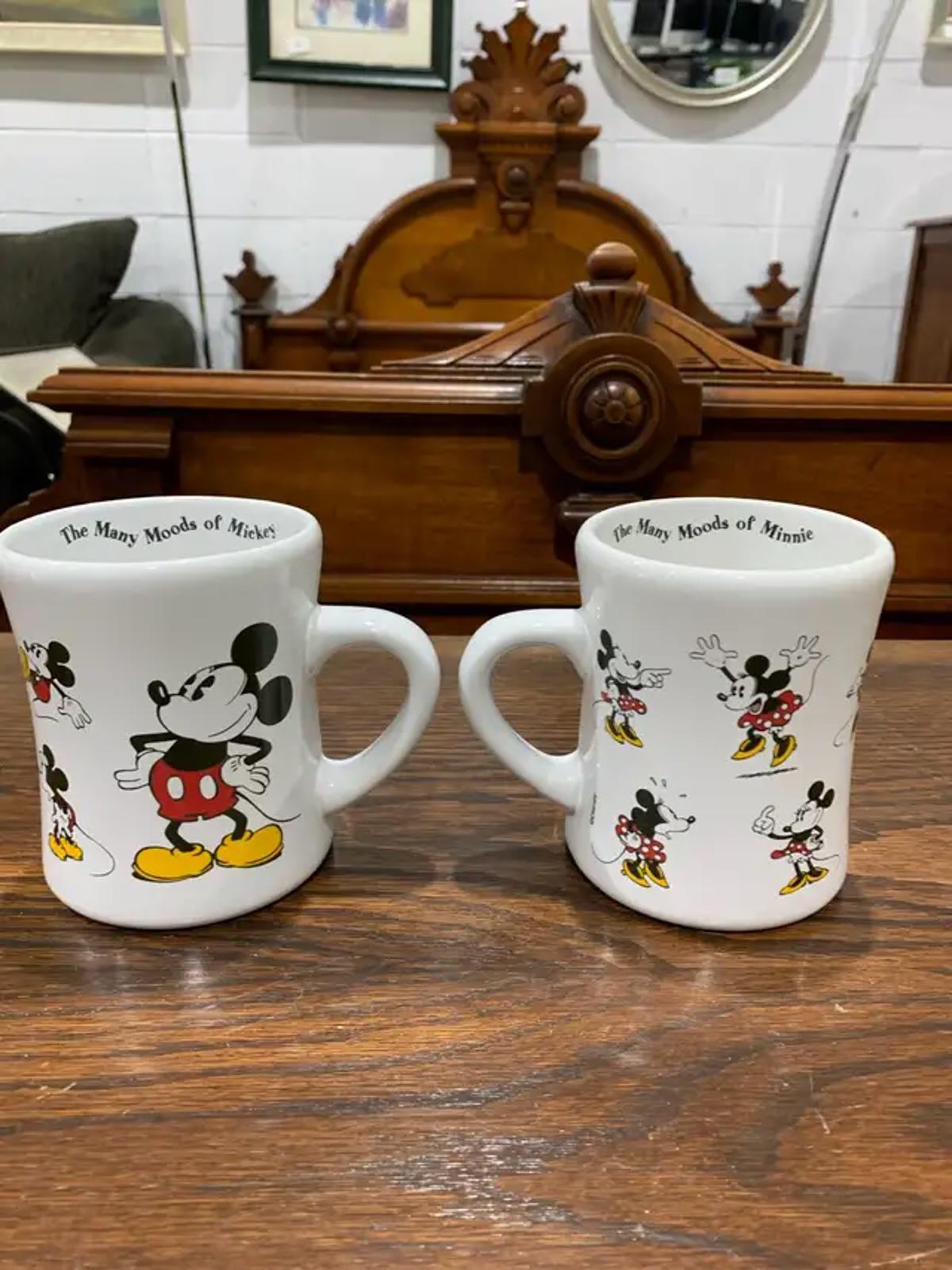 The Many Moods of Mickey and Minnie mugs - 2 sets available