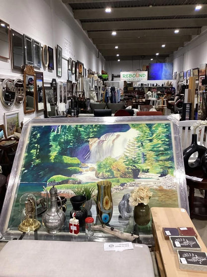 Giant wall sized B.A. Norman Waterfall Painting