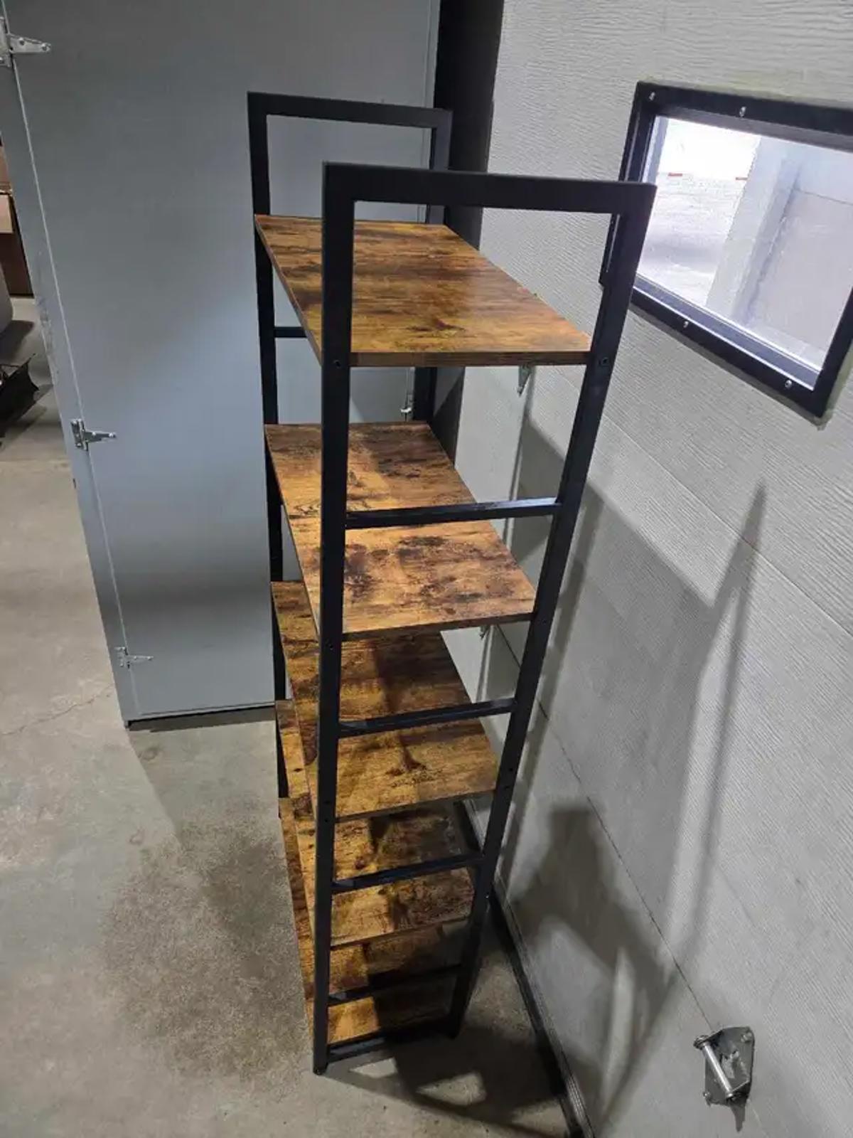 Rustic Brown 5-tire Shelving Unit