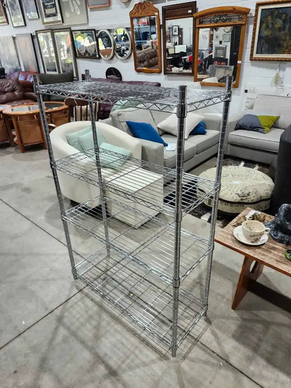 Chrome Wire Shelving Unit