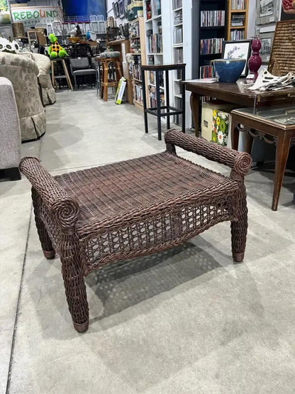 Wicker Bench/Stool with handles