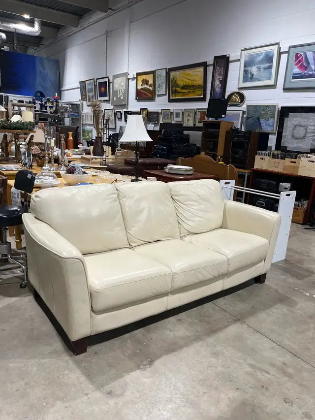 Faux Leather Sofa