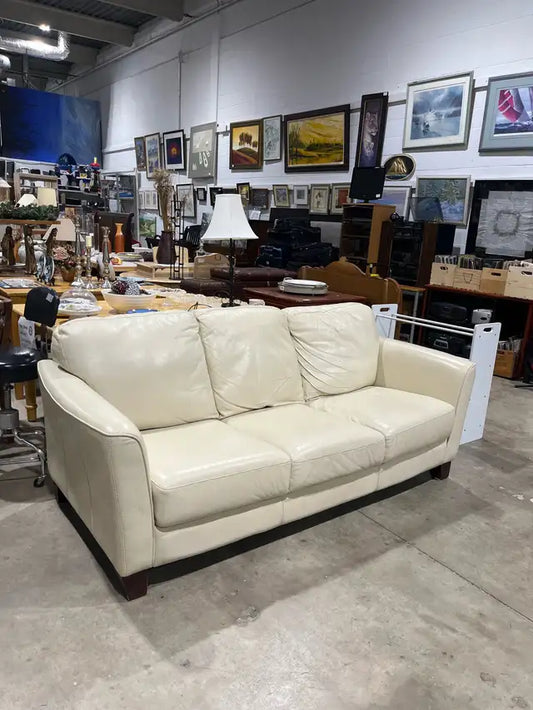 Faux Leather Sofa