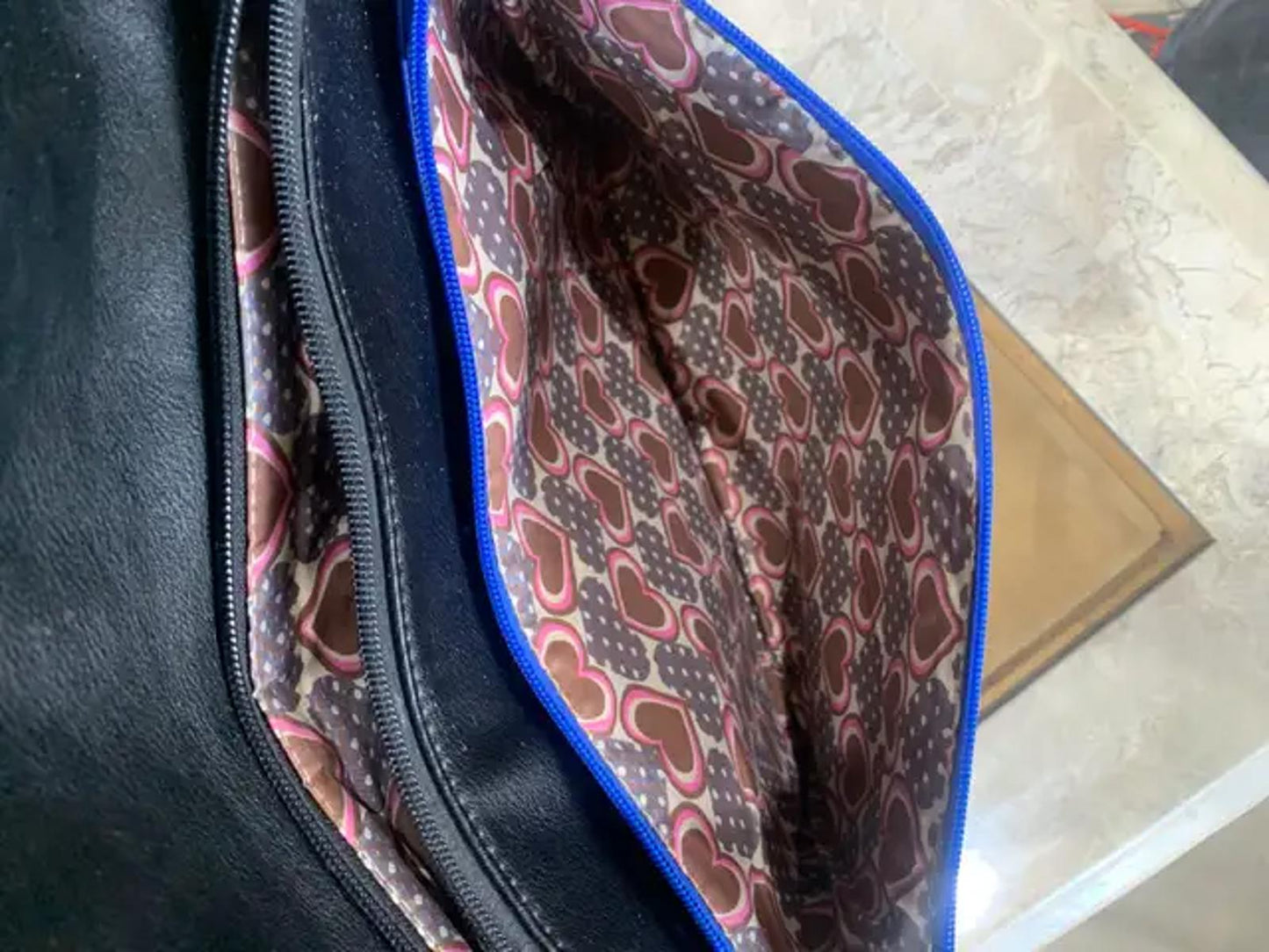 Black and Blue Wallet Handbag