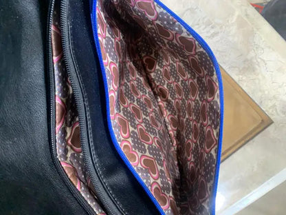 Black and Blue Wallet Handbag