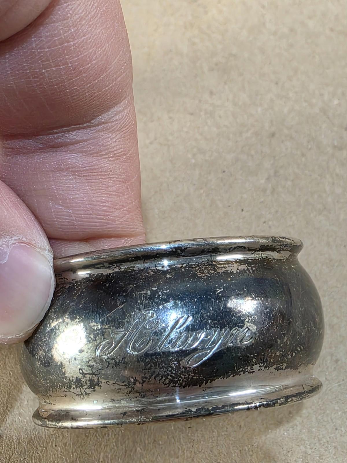 Vintage Birks Sterling Silver Napkin Ring Antique Art Deco 1930s
