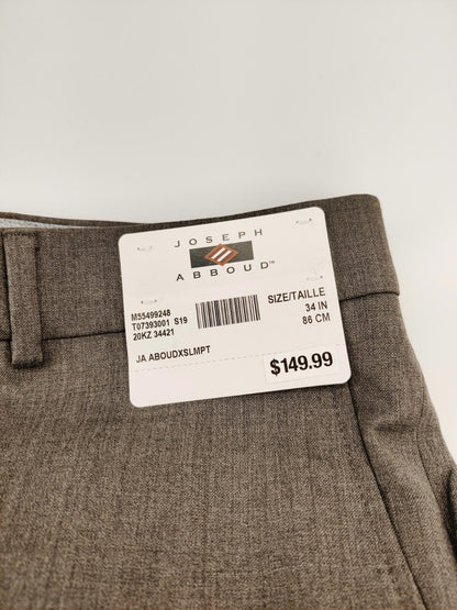 NWT Joseph Abboud Wool Grey Unhemmed Trousers Men's Size 34
