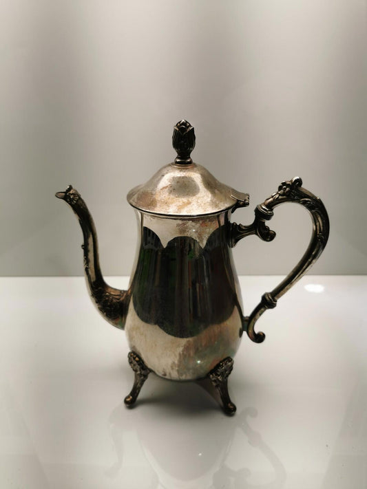 Vintage Silver Plated Tea Pitcher with Lid