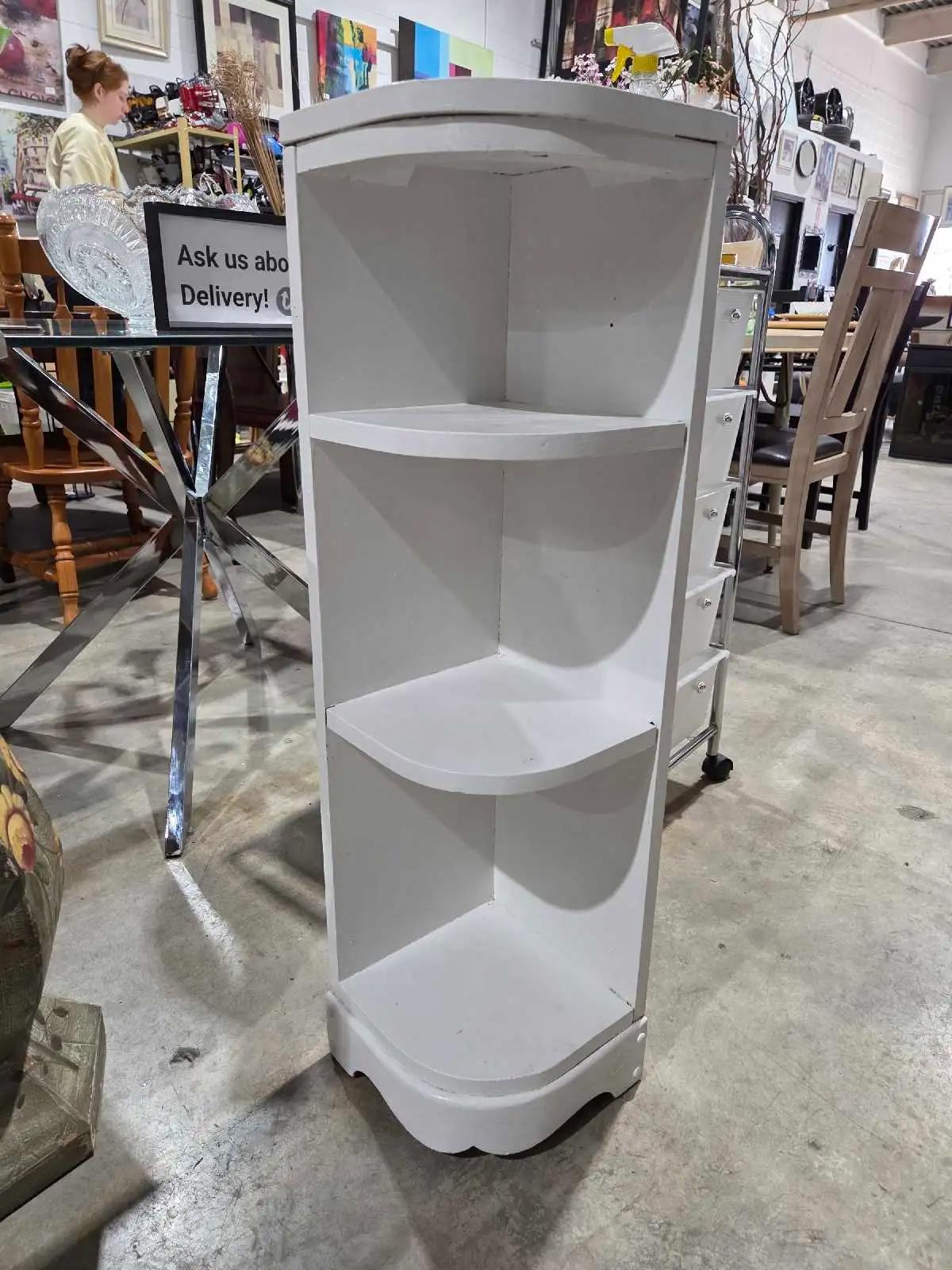White 3ft Corner Shelf