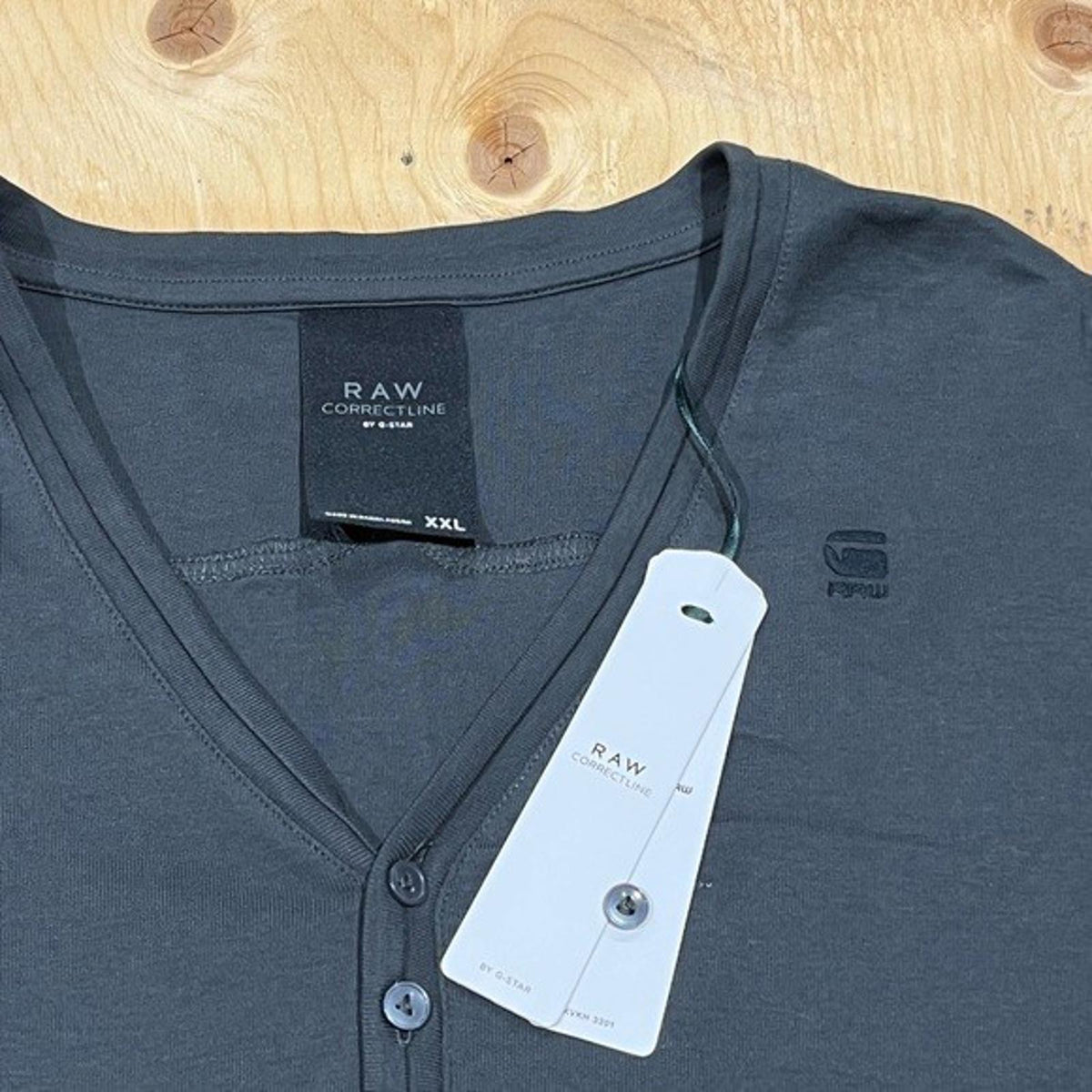 T-shirt G-Star RAW col V pour homme, neuf avec étiquette (taille XXL)