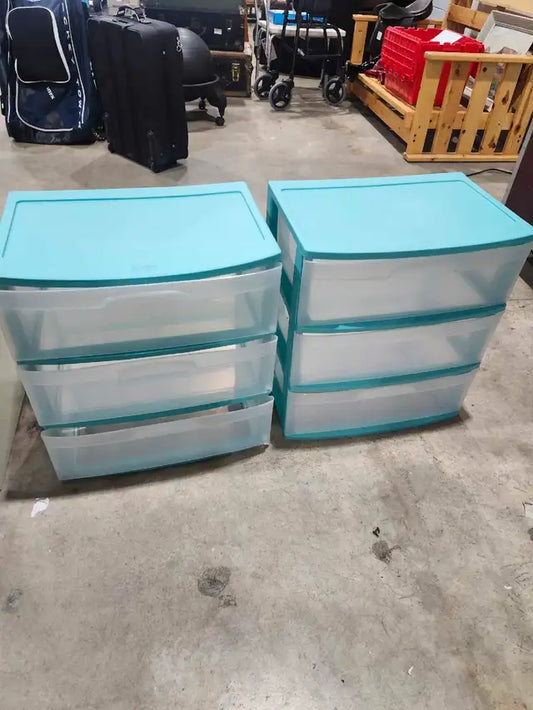 3-Tier Sterilite Drawers - 3 Available