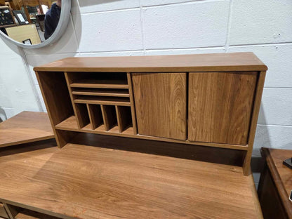 Wood Desk with Hutch