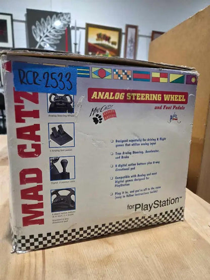 Retro Mad Catz Steering Wheel & Pedals - PS1