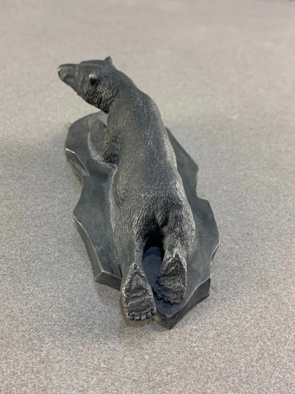 Fine Pewter The Polar Bear by Franklin Mint Signed by Artist R. Berg