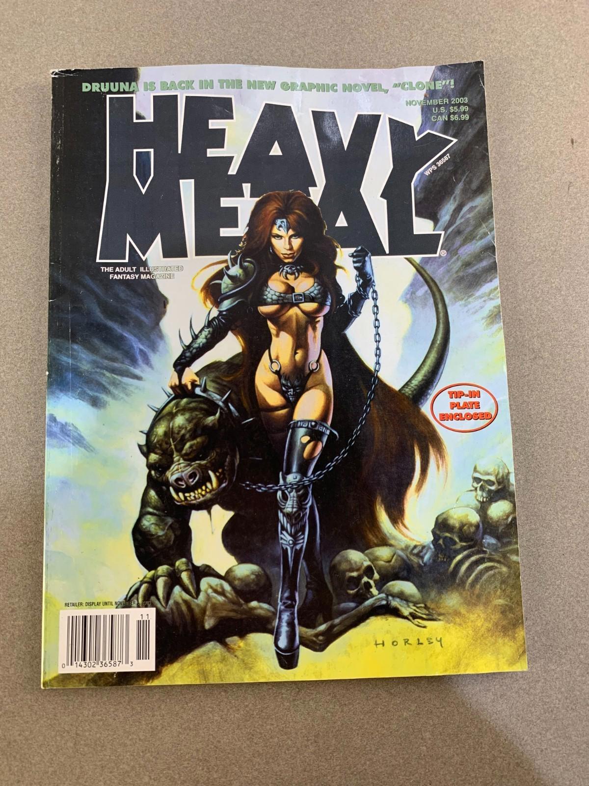 HEAVY METAL Magazine, NOVEMBER 2003, ALEX HORLEY COVER ART, CLONE BY SERPIERI!