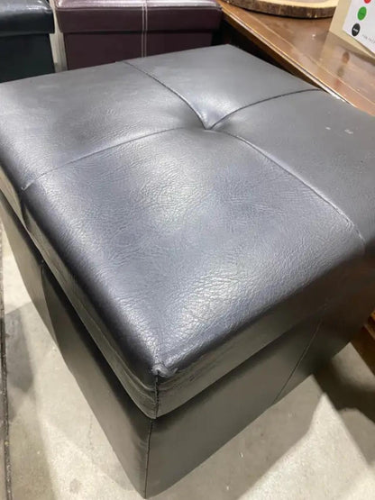 Black Storage Ottoman