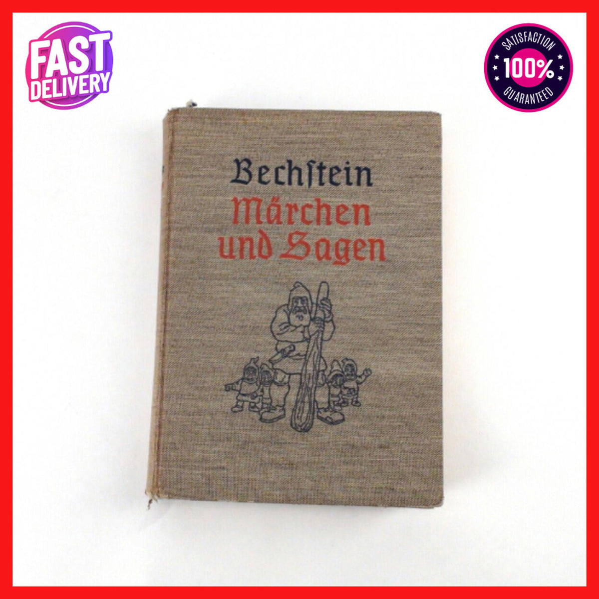 Bechstein: Märchen Und Sagen, German Children's Stories - Woven Hardcover, 1940