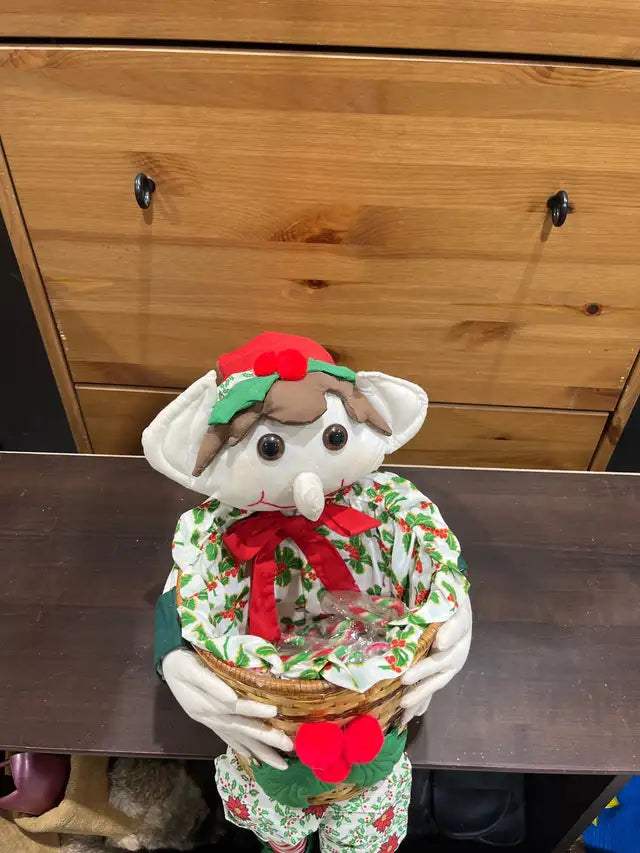 Christmas Elf Decoration candy jar