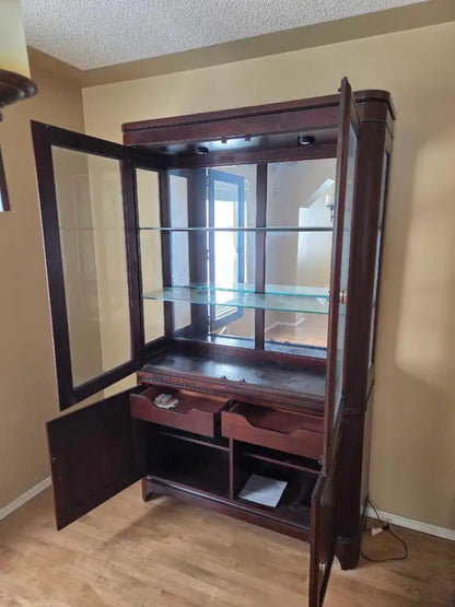 Wood/Glass Curio China Cabinet