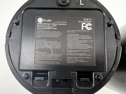 Set Of 2 In Studio 900Mhz Wireless Outdoor Speakers - No remote/power