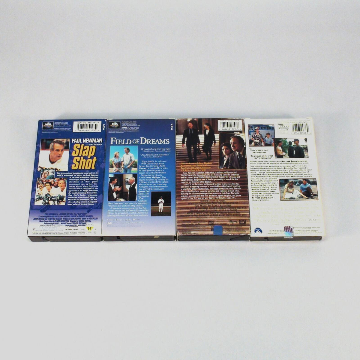 Vintage VHS Tape Lot Of 4 Class Action. Field Of Dreams. Slap Shot. Forrest Gump