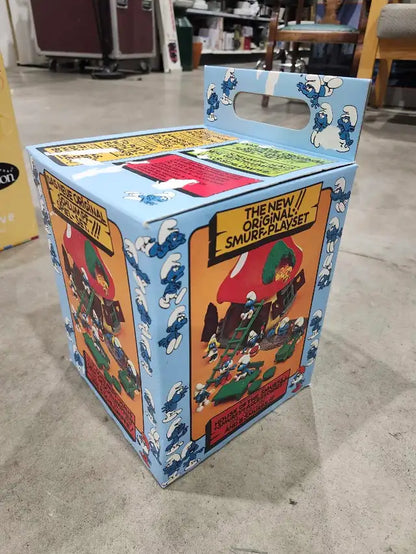 vintage 1976 large Schleich Smurf Mushroom House playset