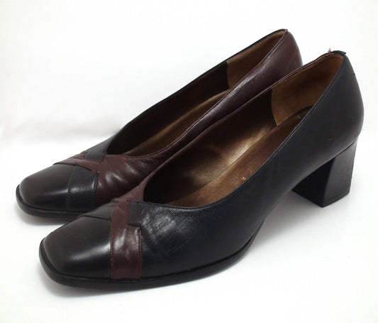 Rebecca Woman's Heeled Dress Shoe 8 1/2 AA Black Made in Italy