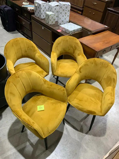 Mustard MCM Style Chair - Set of 4