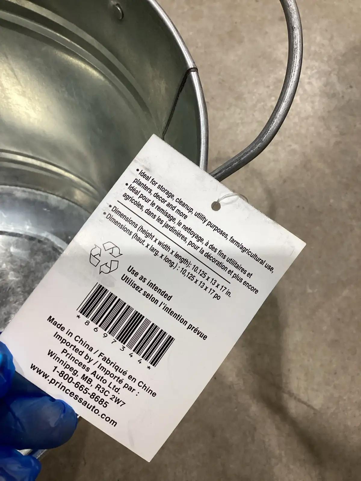 32 litre Galvanised Oval Tub