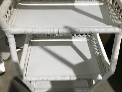 White Wicker Shelf