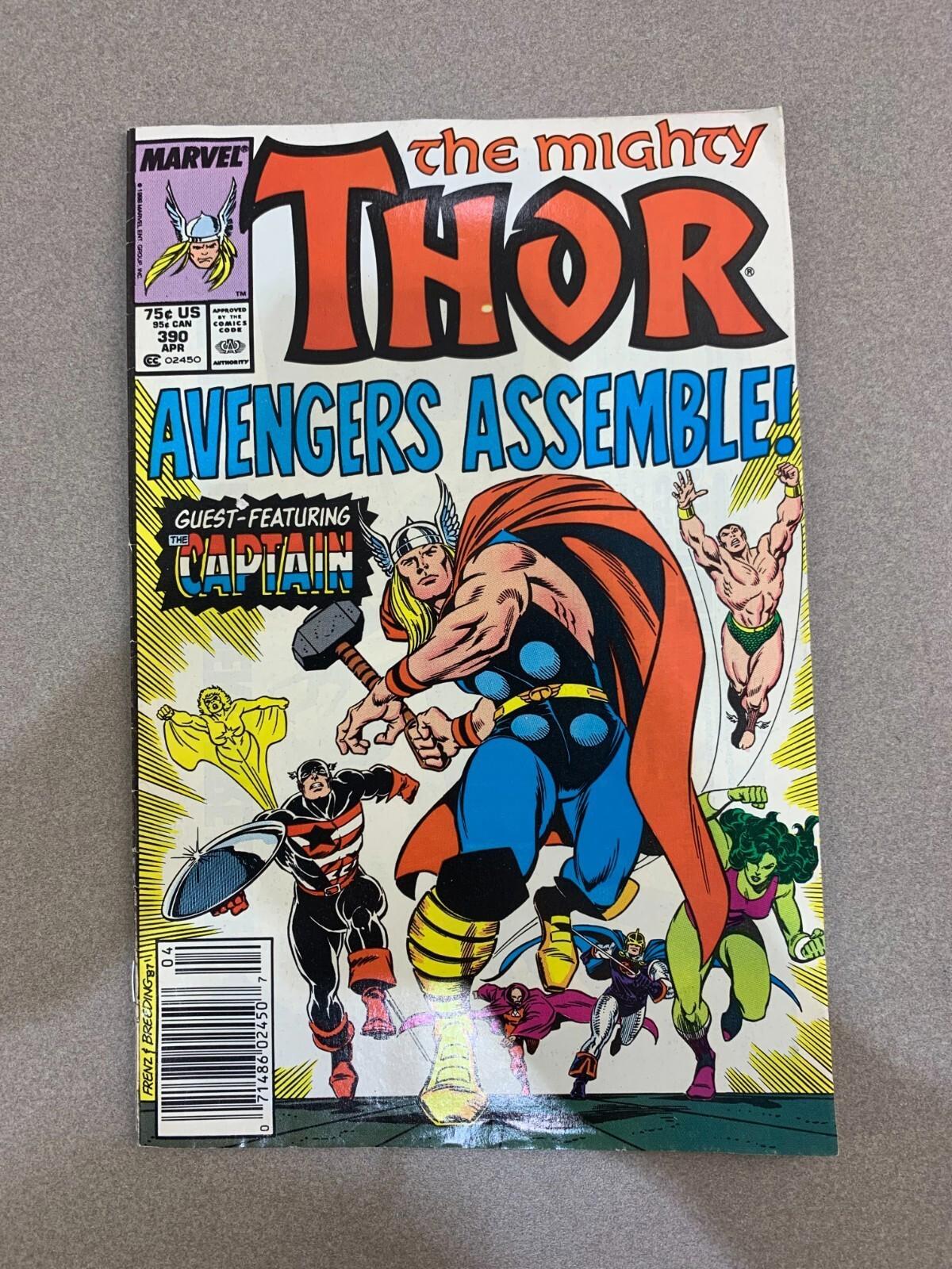 Marvel | 1987 | The Mighty Thor #390 | 1st Time Captain America Lifts Mjolnir