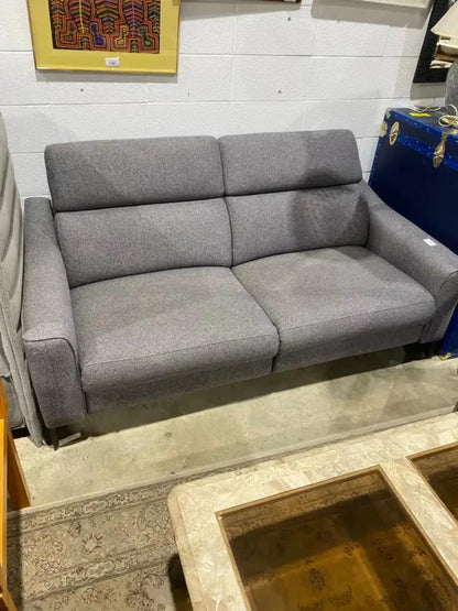 Grey Electric Reclining Loveseat